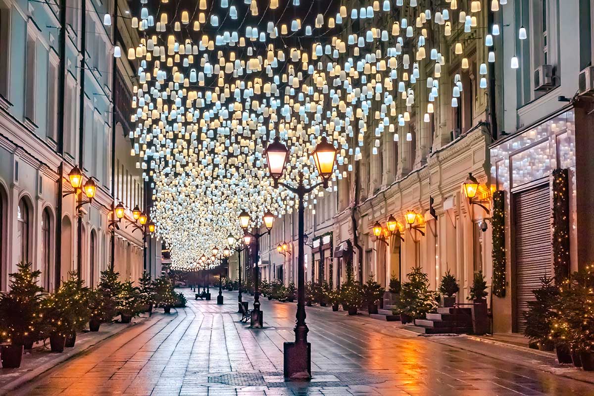 Новогодняя Москва Днем Новогодняя Москва Днем