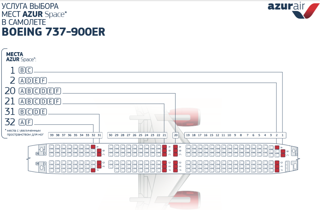 Боинг 737 900er схема салона норд винд